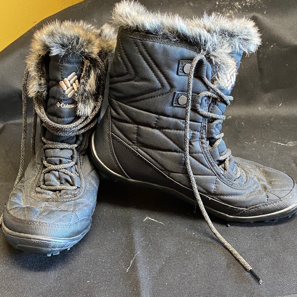 Columbia Women's Gray Winter Boots with Faux Fur